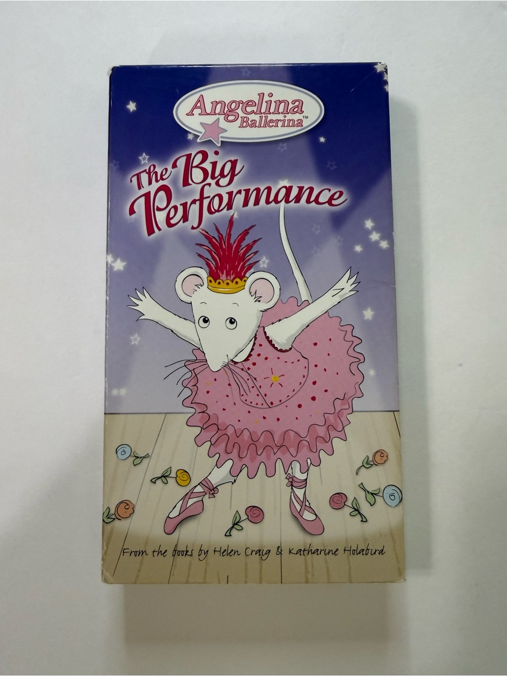 RARE Angelina Ballerina The Big Performance VHS white tape limited 2005 movie